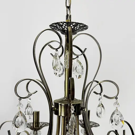 Бронзова люстра-підсвічник на 6 ламп у корпусі Ø 60 см | Арт. 6349/6 | Line F - фото 2