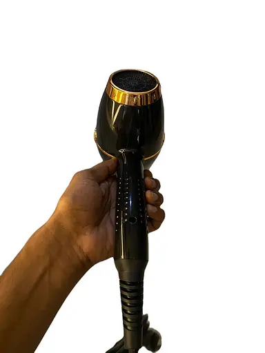 Фен стайлер для волосся Daling DL - 3006 Концентратор 2 швидкості 3 режими температури 4000Вт Чорний/Золото - фото 2