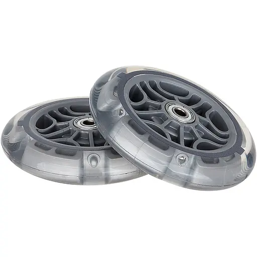 Набор колес для самокатов Globber серии Goup/Primo/Elite/Master Ø121 мм светится белым 2 шт. (538-003) - фото 1