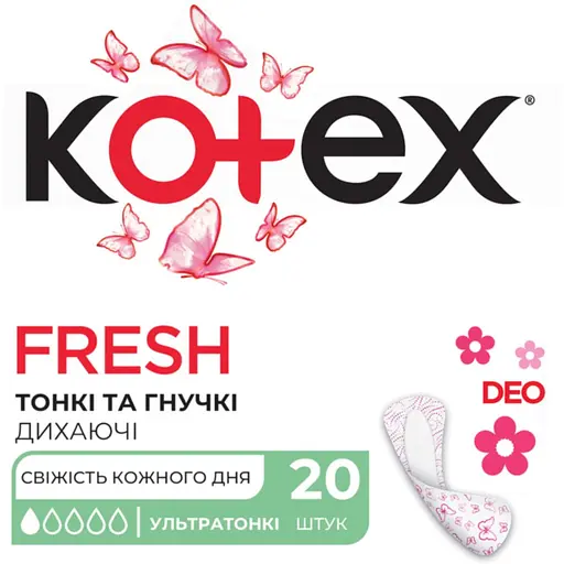 Уцінка. Щоденні прокладки Kotex Deo Ultraslim 20 шт. 