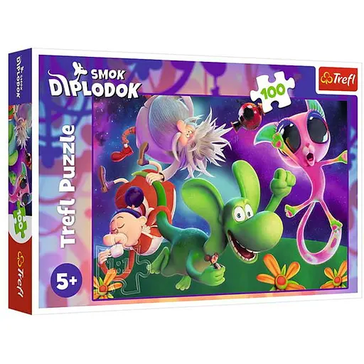 Пазл Trefl Дракон и друзья Диплодочок и волшебные миры 100 эл. (16486) - фото 1