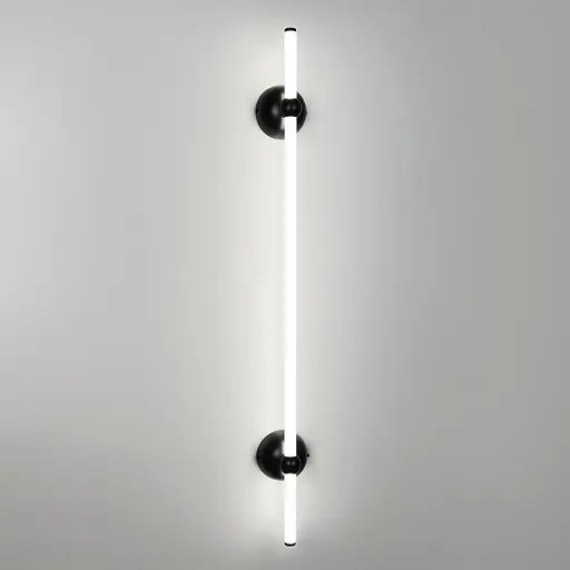 Лінійне бра у чорному корпусі з двома кріпленнями 92 см Арт. WJ 023/900-2 BK Line F - фото 1