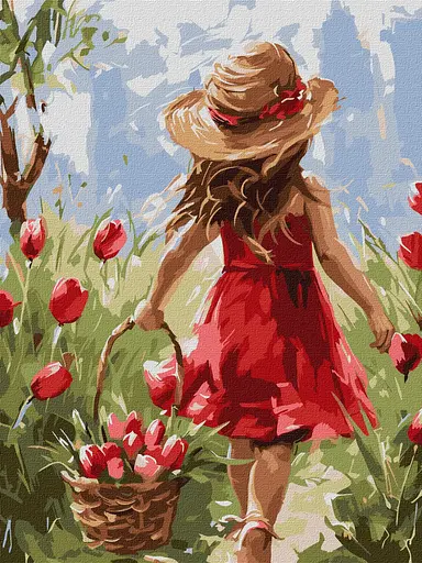 Набір для розпису по номерах Квіткова радість, 30x40 см, КНО8469