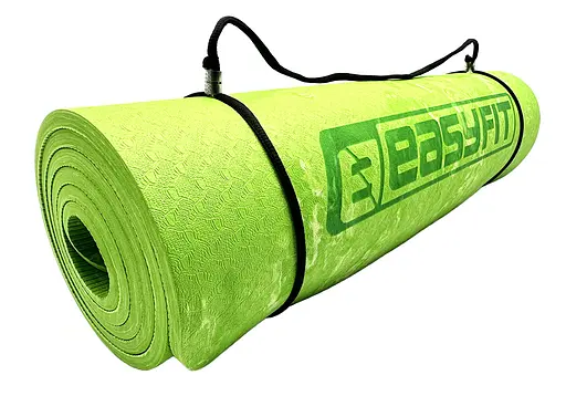 Коврик для йоги и фитнеса EasyFit PER Premium Mat 8 мм Салатовый (EF-1930-1-GN) - фото 3