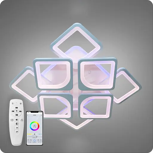 Люстра світлодіодна 517 Dlight 3color з пультом 170Вт Білий (01733) - фото 1