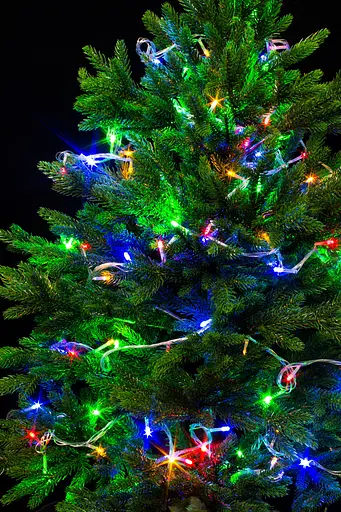 Світлодіодна гірлянда нитка на ялинку Різнокольорова 7 метрів 100 лампочок Laplandia інтер'єрна від мережі, прозорий провід (m.01.5T.100-) - фото 3