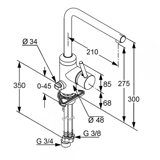 Змішувач для кухні на дві води Multi Kludi L-Ine 428160577 - фото 2