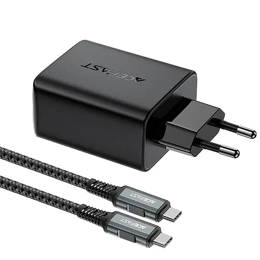 МЗП Acefast A17 PD65W GaN (1USB-A/1C/1HDMI) + кабель Type-C to Type-C Black - фото 3