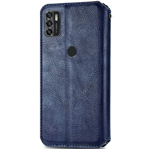 Шкіряний чохол-книжка Getman Cubic (PU) для ZTE Blade A7s (2020) Синій - фото 4