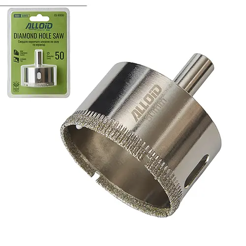 Свердло корончате Alloid Building Tools алмазне по склу та кераміці 50 мм (GS-50050) - фото 2