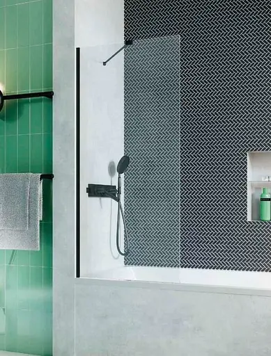 Шторка для ванны Radaway Modo New Black PNJ 50 см стекло прозрачное 10006050-54-01 - фото 1