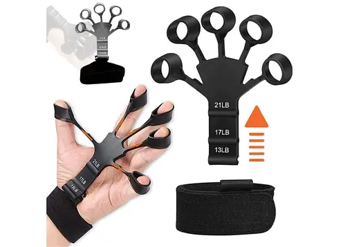 Тренажер-еспандер для пальців рук та кисті EasyFit Spiderweb Чорний (EF-1901) - фото 2