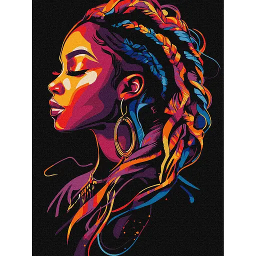 Картина за номерами "Яскраві коси" KHO8494, 30х40 см