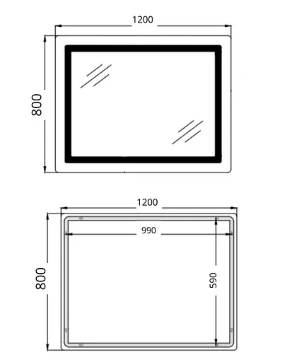 Дзеркало Qtap Cardinal (CA2) прямокутне з LED-підсвічуванням Touch QT0478C1208048454 - фото 9