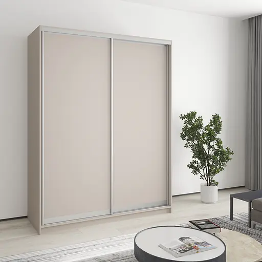 Шафа-купе дводверна MebelStar Стандарт AL 2ДСП 160x60x210 см Кашемір (MBS-2330)