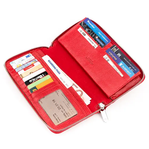 Женский кожаный кошелек-клатч KARYA 20х11 см acs0015273 - фото 3