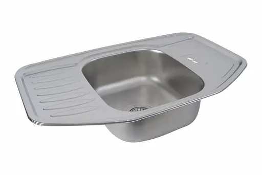 Кухонна мийка з нержавіючої сталі Platinum сатин 7851 (0,8/180 мм), R, Satin - фото 10