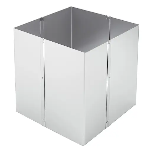 Набір із 6 розсувних квадратних форм для випікання та збирання тортів (квадрат для торта) 15-28 см різної висоти, Master Class Сірий 87135 - фото 7