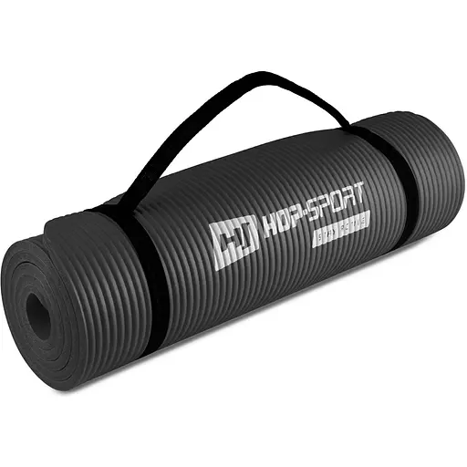 Мат для фитнеса и йоги Hop-Sport HS-N010GM 1см черный