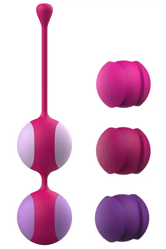 Вагінальні кульки Liebe Pleasure Toys Kewos, 14 см, помаранчевий - фото 4