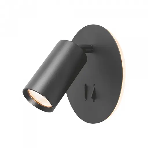 Світильник Videx під лампу GU10 настінний з підсвіткою та кнопкою чорний (VL-SPF24E-B) - фото 2