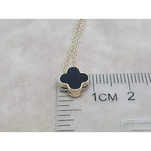 Золотое колье Платон Клевер с фианитом. 2Н104/01Б 40 - фото 4