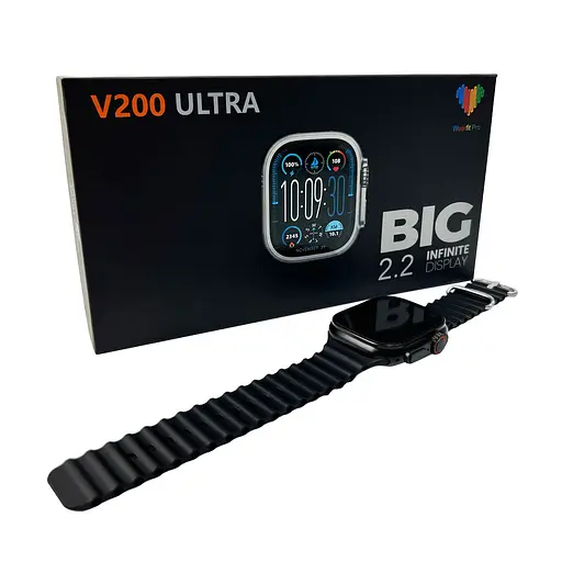 Смарт-часы BIG V200 Ultra 44mm 180 mAh IP65 черный - фото 2