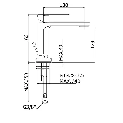 Змішувач для раковини Paffoni Tango чорний матовий TA 071 NO, Чорний матовий - фото 3