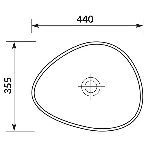 Умивальник на стільницю асиметричний Cersanit Moduo 45 K116-051 - фото 3