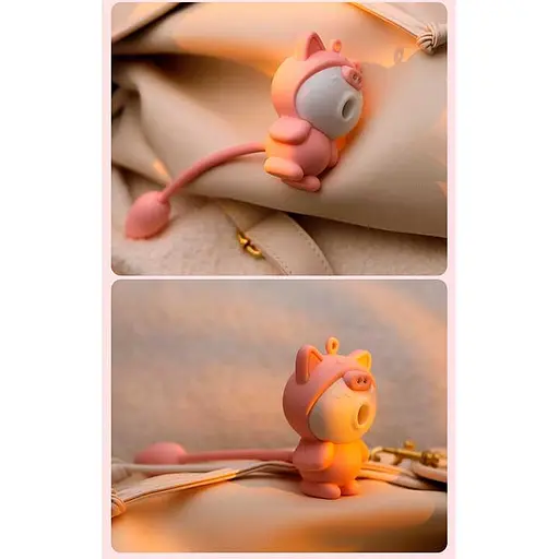 Подвійний вакуумний вібратор Otouch Cici Kitty з 20 режимами вібрації для жінок стимуляція клітора та точки G рожевий - фото 8