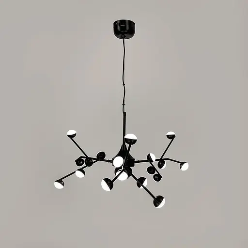 Люстра-молекула в черном цвете на 18 светодиодов Ст. SP 06/18 BK | Line F - фото 6