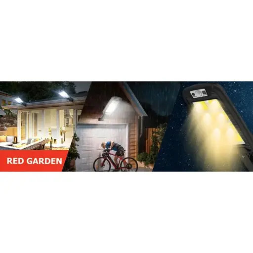 Сонячний світлодіодний світильник Red Garden P4 з датчиком руху та сутінків, 240 COB LED, пульт, IP65 - фото 9