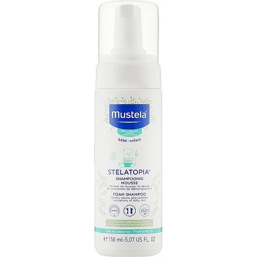 Шампунь-піна Mustela Bebe Stelatopia Foam Shampoo для схильної до атопії шкіри 150 мл - фото 1