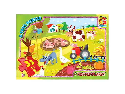 Пазли Вчимося з задоволенням Життя на фермі, 35 елементів