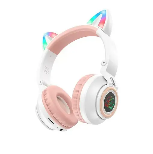Беспроводные Bluetooth наушники Borofone BO18 Cat Ear белый - фото 2