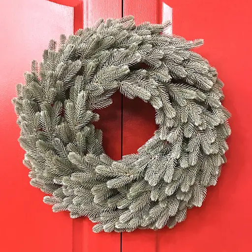 Венок хвойный рождественский Hvoya Traditional литой голубой 60 см - фото 4