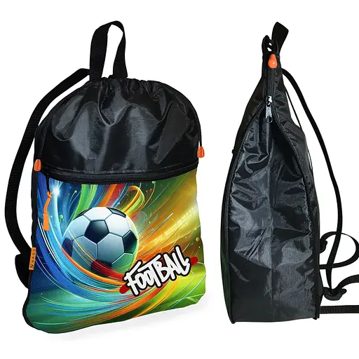 Рюкзак-мішок для школи з футбольним м'ячем дитяча сумка для взуття та спортивного одягу (01469)