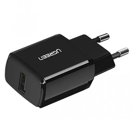 Мережевий зарядний пристрій Ugreen ED011 USB Wall Charger 2.1A чорний (50459) - фото 1
