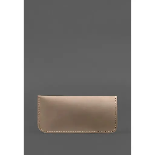 Кожаный чехол для очков BlankNote Crazy Horse Светло-бежевый  - фото 3