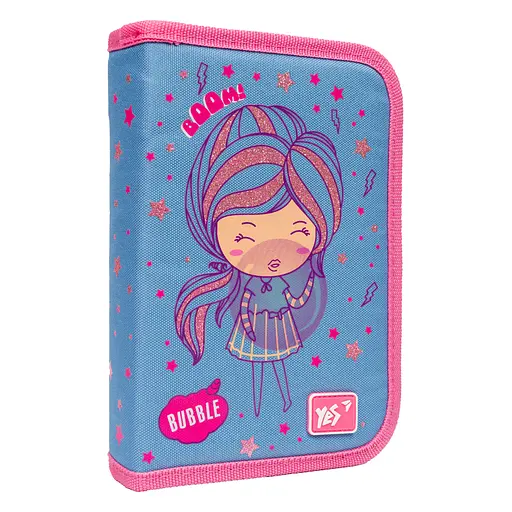 Школьный пенал твердый Yes одинарный с клапаном HP-03 Girls style - фото 1