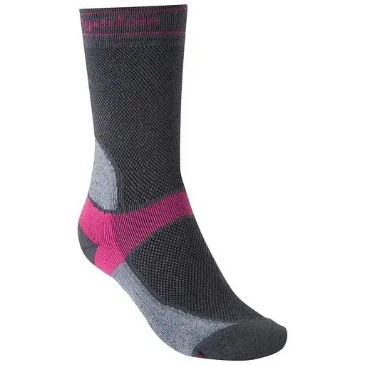 Носки Bridgedale Mountain Bike Summer Weight T2 Coolmax Sport Boot Women's Grey/Pink M (1053-710358.339.M)