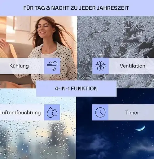 Охолоджувач повітря Klarstein Skypillar 3-в-1 228 м³ Білий (10035794) - фото 3