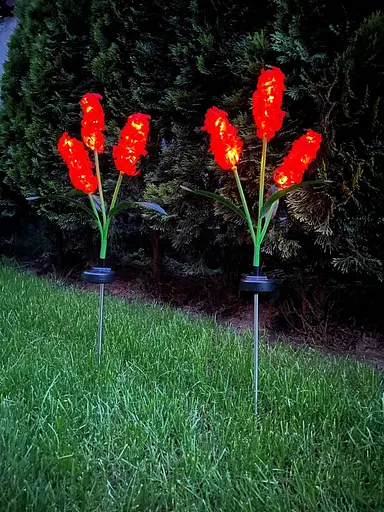 Світильники Sun Lamp садові на сонячній батареї декоративні квіти гіацинт 2 шт - фото 8