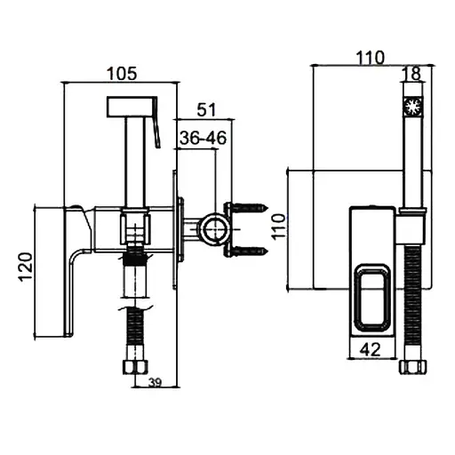 Смеситель для душа Gappo G7217-6 - фото 3