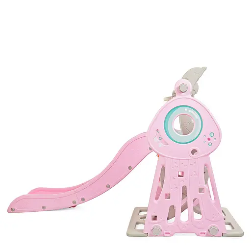 Дитяча гірка-гойдалка BAMBI WM19011-8 з баскетбольним кільцем, ш152-г184-в103см, рожева - фото 4