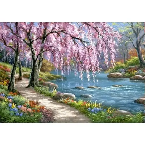 Набір для творчості Алмазна мозаїка повна викладка на підрамніку Весняне натхнення 40 * 50 см - фото 1