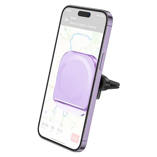 Автодержатель Hoco H42 магнитный фиолетовый - фото 3