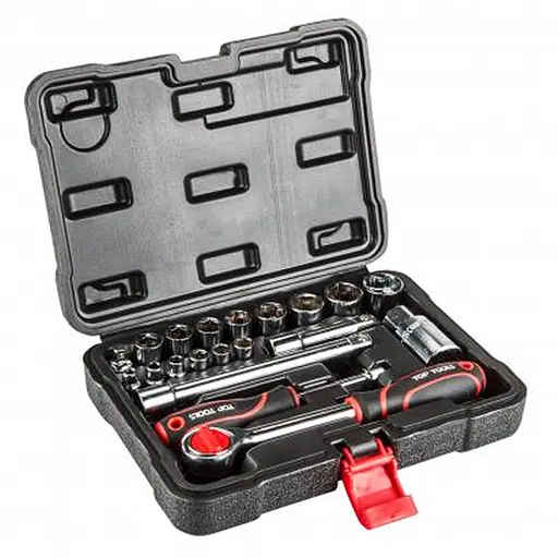Набор торцевых ключей Top Tools 1/4", 3/8" 20 предметов 38D520 - фото 1
