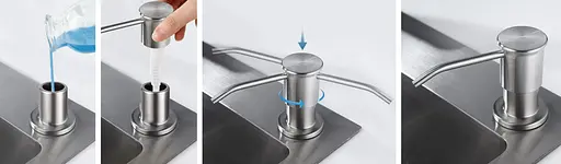 Кухонна мийка гранітна Rea Nils набір 5в1 beige ZLE-00102 - фото 11