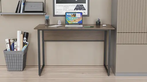 Компьютерный стол Ferrum-decor Коди 75x120x60 черный ДСП Дуб Сонома Труфель 16мм (FRD-103743)